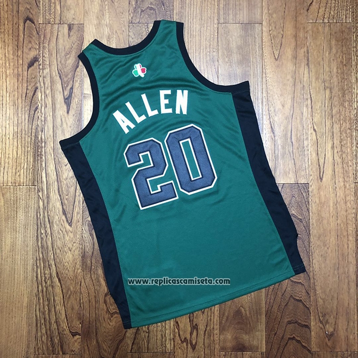 Camiseta Boston Celtics Ray Allen #20 Hardwood Classics Throwback 2007-08 Verde